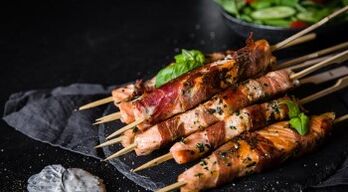 Salmon kebab